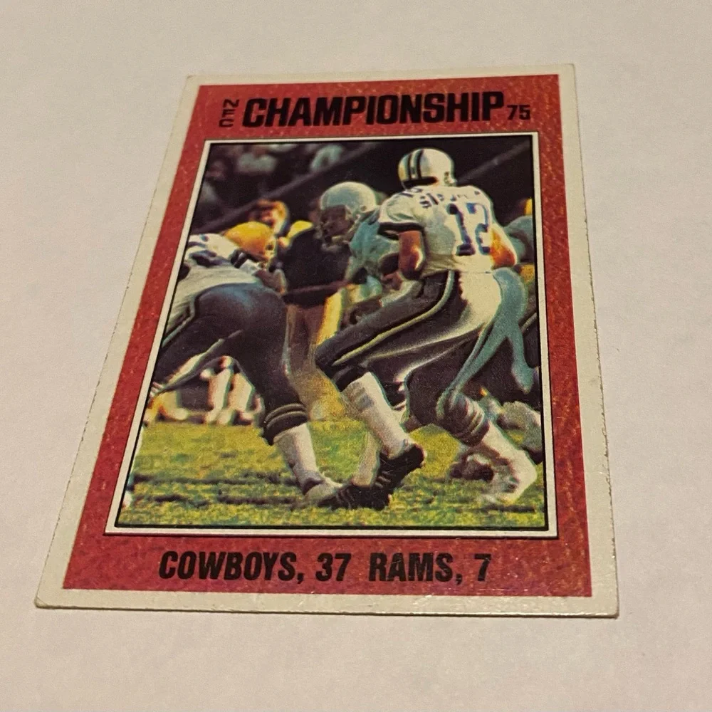 Roger Staubach NFC Championship 75 1976 Topps Football Card Vintage